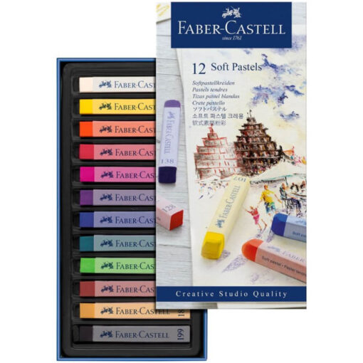 Set 12 Tizas Pastel Blandas Faber-Castell Creative Studio