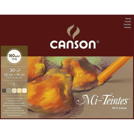 Bloc de Papel para Pasteles Mi-Teintes® con 30 Hojas de 160 g (24 x 32 cm) – Tonos Tierra CANSON