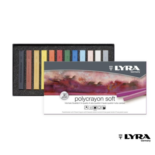 Set 12 Tizas Pastel Suaves Artísticos - Polycrayons - Lyra