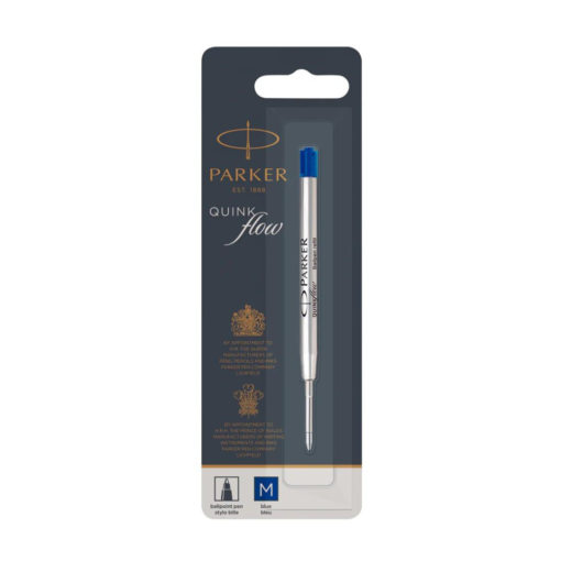 Blister de 1 unidad de Repuesto M para Bolígrafo Ballpoint Tinta Seca color Azul Parker