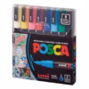 Set de 8 marcadores de pintura acrílica PC-3M (Punta Fina 0.9 - 1.3mm) POSCA